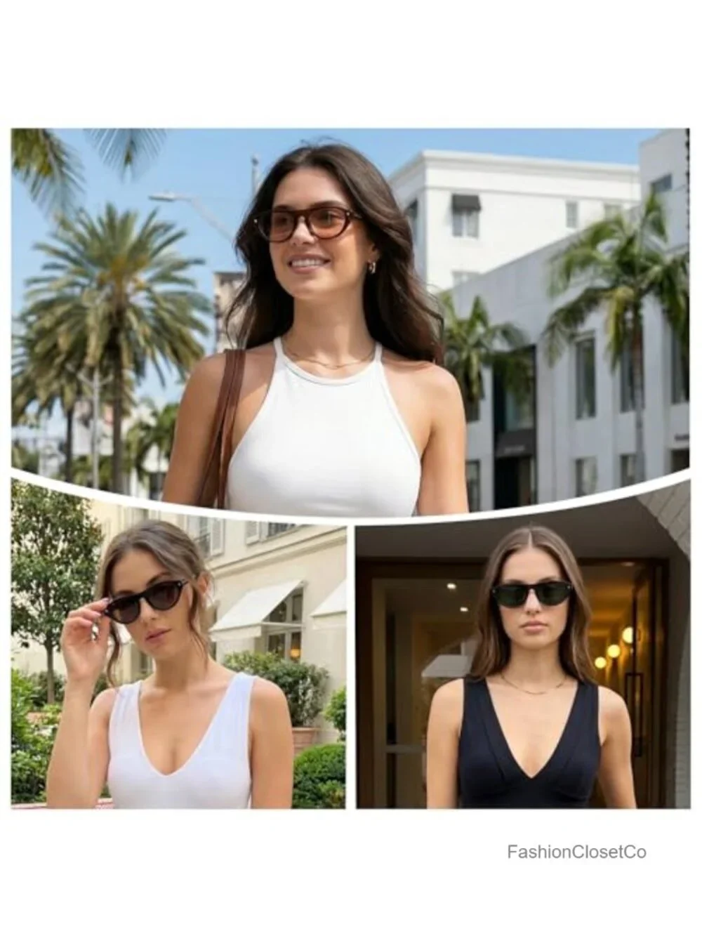 Retro Cat Eye Sunglasses UV400 Protection Lightweight Unisex